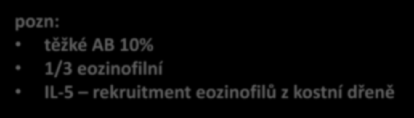 biologická terapie pozn: těžké AB 10% 1/3