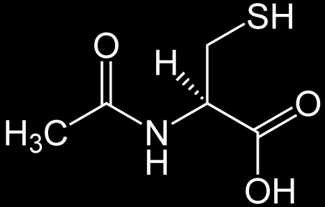 zajímavé preparáty acetylcystein, N-acetylcystein ACC long, Acetylcystein, Mucobene, NAC-AL, Fluimucil, Solmucol rozvolňuje disulfidické můstky mukopolysacharidových