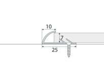 Hliníkové profily pro koberce Spojovací kobercový profil 20 mm (šroubovací) Pøechodový profil pro spojení kobercových ploch do tlouš ky 7 mm.