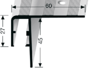 AL profily SCHODOVÉ / pro LED osvìtlení Schodový profil 37 x 21 mm pro LED osvìtlení barv a délk a k at.