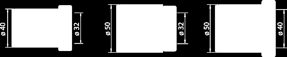 85040SK 28,- Krátká redukce pro HT DN 40/32 DN 50/32 DN 50/40 obj.