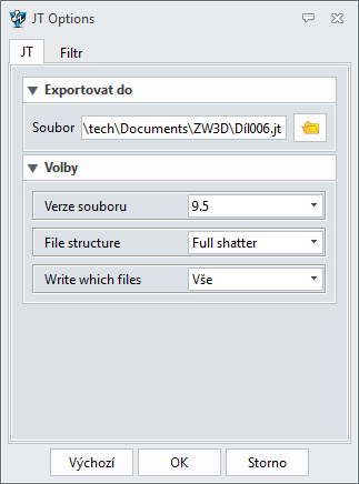 1.2Nová podpora pro JT Import a Export Až do verze JT 10.