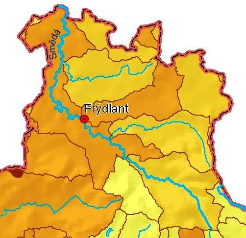 Hydrologie a klimatologie V oblasti Višňové dochází k povodním vlivem zrychleného odtoku z hald dolu Turów, které mají velký spád a malou sorpční kapacitu. Tab.
