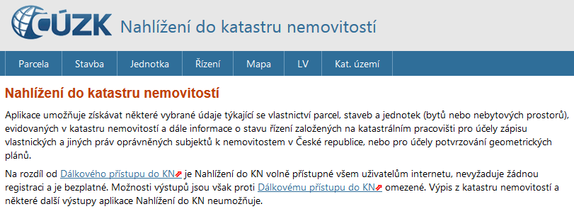 3.5.4.1 Rejstřík parcel P spuštění funkce se v kně výchzíh internetvéh prhlížeče zbrazí rejstřík všech parcel v prjektu. Parcely jsu setříděny pdle čísla listu vlastnictví.