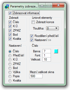 4.4.9.2 Nastavení 4.4.9.2.1 Zbrazit bdy Funkce zapne zbrazení dynamických bdů ve výkresu. 4.4.9.2.2 Skrýt bdy Funkce vypne zbrazení dynamických bdů ve výkresu. 4.4.9.2.3 Zbrazení bdů Vyvlá dialg pr nastavení parametrů pr zbrazvání bdů ve výkresu.