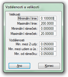 Blízkst rámečku - je-li přepínač zapnut, jsu detekvána místa rámečků textvých elementů či značek, která jsu příliš blízk k nějakému dalšímu segmentu.