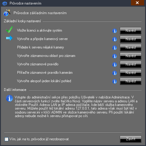 bez jakýchkoliv dalších omezení této START verze. 2.2. Průvodce základním nastavením Po prvním úspěšném přihlášení do systému se automaticky spustí průvodce základním nastavením systému.