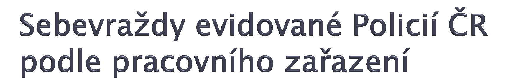 1994 1995 1996 1997 1998 1999 2000 veřejný činitel 1 2 2 5 6-13 příslušník ozbrojených sil 7 7 4 4 9 4 4 cizinec 4 6 6 16 20 17 28 dělník 211 222 244 263 264 285 329 zemědělský družstevník 7 11 7 11