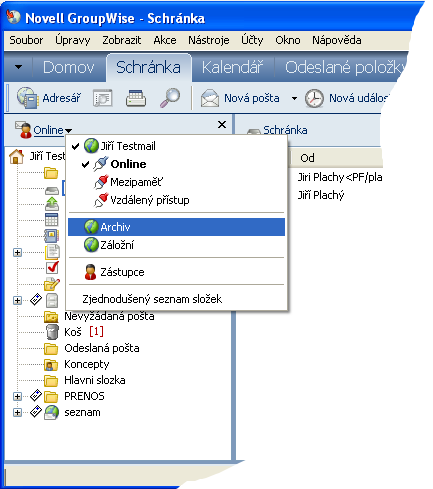 Seminář Novell GroupWise Archiv -