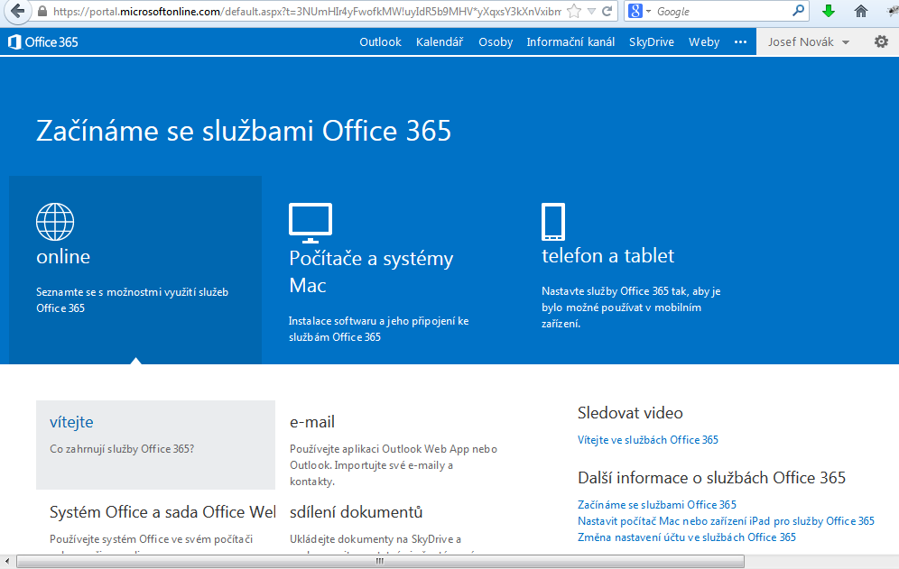 22 Zřízení služby Office 365 pro školní prostředí v URL řádku zadáme adresu ve tvaru http://login.microsoftonline.com případně http://portal.microsoftonline.com, zadáme uživatelské jméno, například ve tvaru slama.