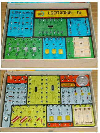 Obrázek 22: Logitronik 01 a 02 8.13 Elektronická laboratoř Elektronická laboratoř (obrázek 23) obsahuje více než 150 součástek.