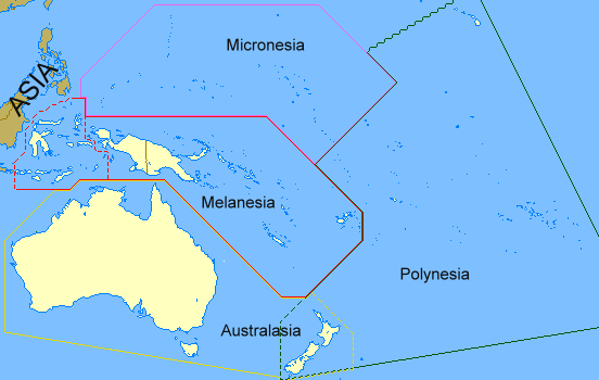 Mikronésie Melanésie Polynésie Obr.1 Oceánské dno: Oblast s častým zemětřesením a sopečnou činností- styk litosférických desek. Oceánské pánve oddělují oceánské hřbety.