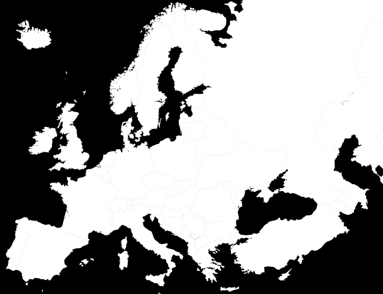 NATO a EU [2] fialová - státy v NATO a EU, modrá