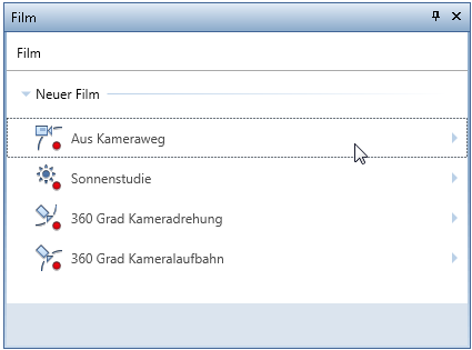 418 Cvičení 17: Pohyb kamery, film, AVI-film Allplan 2015 Záznam AVI filmu Podél právě vytvořené dráhy kamery provedete nyní záznam AVI filmu, jehož součástí jsou rovněž nastavení světla a povrchů.