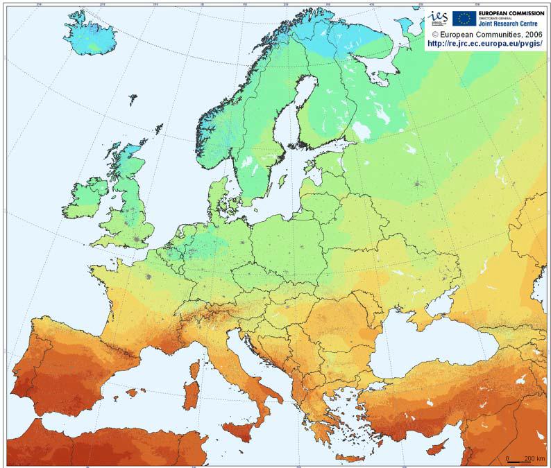 Doba energetické návratnosti Závisí na množství sluneční energie v dané lokalitě a na