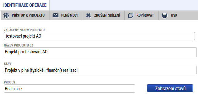 2. VYTVOŘENÍ A EDITACE IOP/ZOR Uživatel se přihlásí do ISKP14+ jako žadatel.