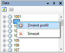 6. Operace nad daty 6.1. Změna profilu U stažených dat lze změnit profil, exportovat je nebo lze nad nimi provádět vyhledávací operace.