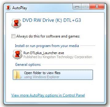 Nastavení (prostředí Windows) 1. Vložte DTL+ G3 do dostupného USB portu ve Vašem počítači nebo notebooku a počkejte, až ho Windows detekují.