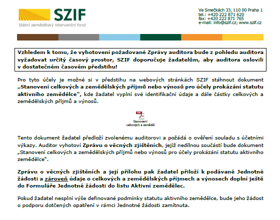 Zdroj: SZIF Hodnocení jakosti hospodaření zemědělského podniku se zaměřením na dodržování zákonných požadavků EU,správné zemědělské praxe a legislativy ČR A.