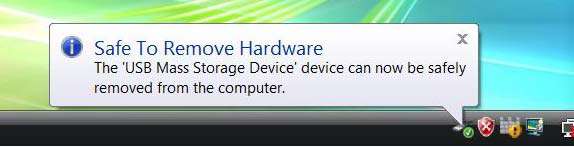 Po chvilce se objeví okno s nápisem Nyní lze hardware bezpečně odebrat. Odpojte StoreJet z USB portu. UPOZORNĚNÍ!