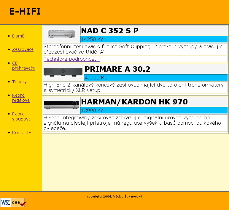 4.4.2 XML transformace Hlavní výhodou XML jazyka je oddělení obsahu dokumentu od konečného grafického návrhu internetových stránek obchodu.