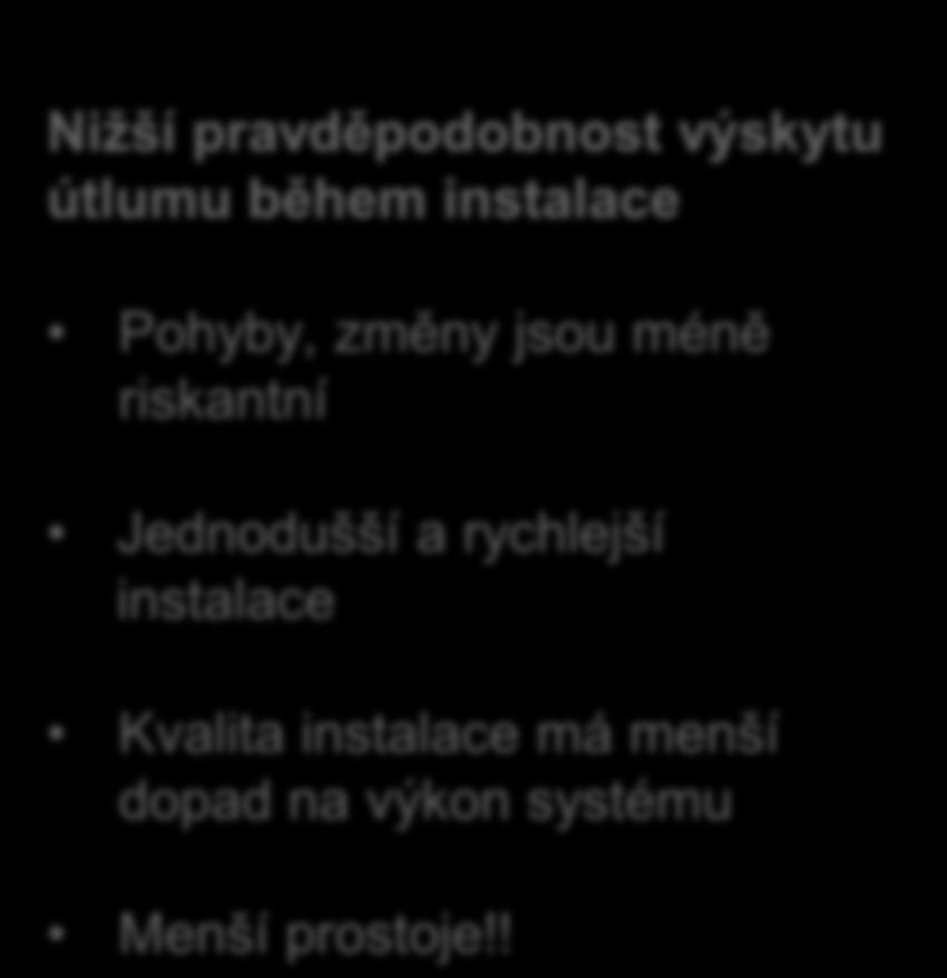 změny jsou méně riskantní Jednodušší a rychlejší