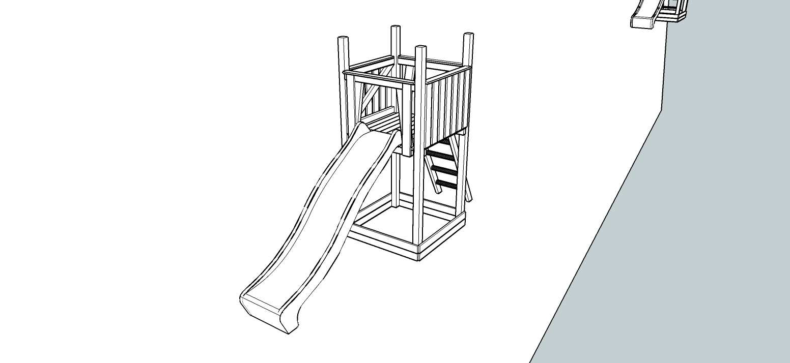 6) Spodní svlak průlezných bariér připevněte skrz svlak podesty z vnitřní strany, každý pomocí 2 ks vrutů 5x70. Obr.8 7) Do místa průlezné bariéry připevněte nástupní žebřík pomocí dvou vrutů 5x90.