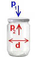 úol 3) Uvniř zavařovací slenice je la vodní áry 000 Pa, venovní la ducu je 96 Pa. d = 8 c = 8.0 - [ =.000 [Pa = 96 [Pa = 96.