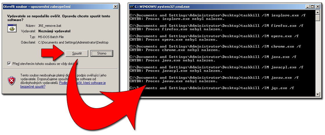 FÁZE 2 KONTROLA FRAGMENTŮ JAVA 1. prostřednictvím odkazu http://www.mojebanka.cz/file/u/jre_remove.exe proveďte stažení souboru JRE_remove.exe Soubor je nezbytné uložit tzn.