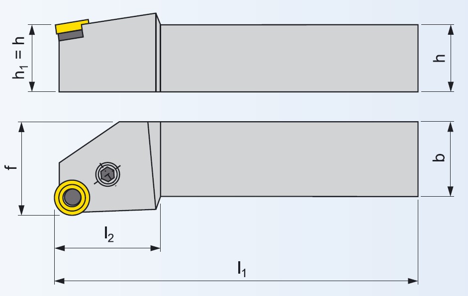 List 42 PDNNR/L Geometrie a použití nože: Tab.