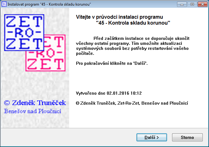 Máte-li Účto na počítači s operačním systémem DOS nebo Windows 3.