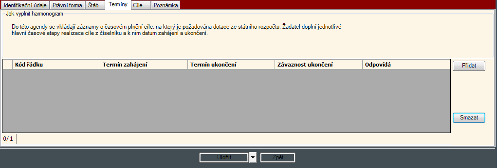 První tři položky jsou povinné a je nutné u nich vyplnit Jméno, Příjmení, Pracovní zařazení, Telefon a Email. obrázek 8 - okno EDS záložka štáb 2.1.