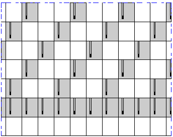Schéma M1 na každé 6. tašce je protisněhový hák, spotřeba cca 1,3 ks/m2 a jedna průběžná řada. Schéma M2 na každé 5. tašce je protisněhový hák, spotřeba cca 1,4 ks/m2 a jedna průběžná řada.