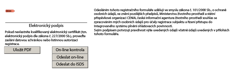 Provedení on-line kontroly formuláře uživatele informuje o případných chybách. Pozn.