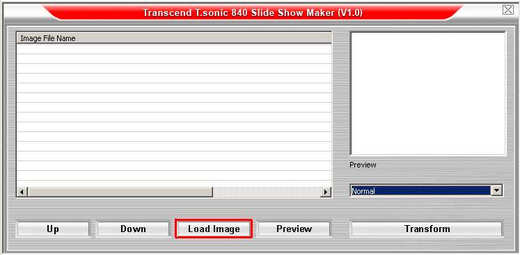 sonic 840 zobrazuje jen prezentace fotografií, které jsou změněny na formát souboru.sls. Ke konverzi vašich souborů.jpg,.bmp nebo.gif na formát.