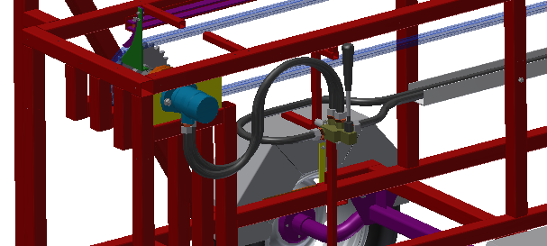 obr. 34.: Hydraulické hadice (zdroj: autor) Výchozí parametry pro volbu hydraulických hadic jsou pracovní tlak p p a dodávka čerpadla V.