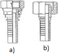 obr. 35.: Koncovky hydraulických hadic (zdroj: www.hadice-loziska.cz) Pro připojení hadic k rozdělovači a hydromotoru je nutné použít vhodné šroubení. Je potřeba použít dva typy šroubení.