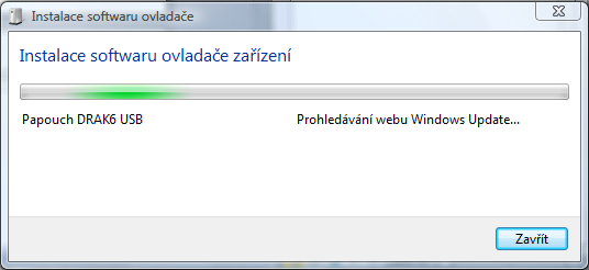 4 Řízení uživatelských účtů 3) Nyní se operační systém pokusí automaticky najít ovladač. obr.