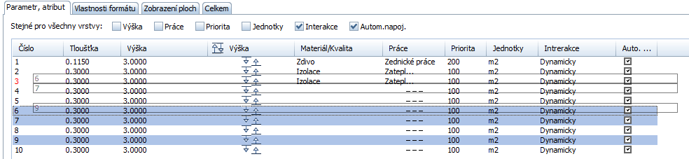 Novinky v programu Allplan 2015 Novinky v Allplanu 2015-1 23 Další funkce pro zpracování řádků nebo vrstev V programu Allplan 2015 je nyní možných až 20 vrstev stěn.