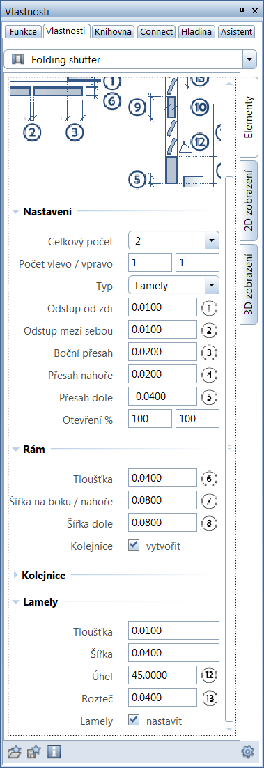 Novinky v programu Allplan 2015 Novinky v Allplanu 2015-0 87 Nový SmartPart Zastínění Funkce SmartPart Zastínění (modul Základní Stěny, Otvory, Stavební díly, oblast