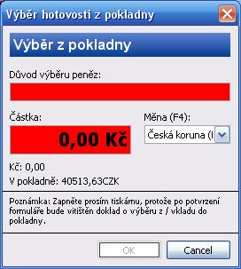 Pokladna 33 Po povrzení se zobrazí oznámení, že na pokladní tiskárně byla vytištěna účtenka. 4.