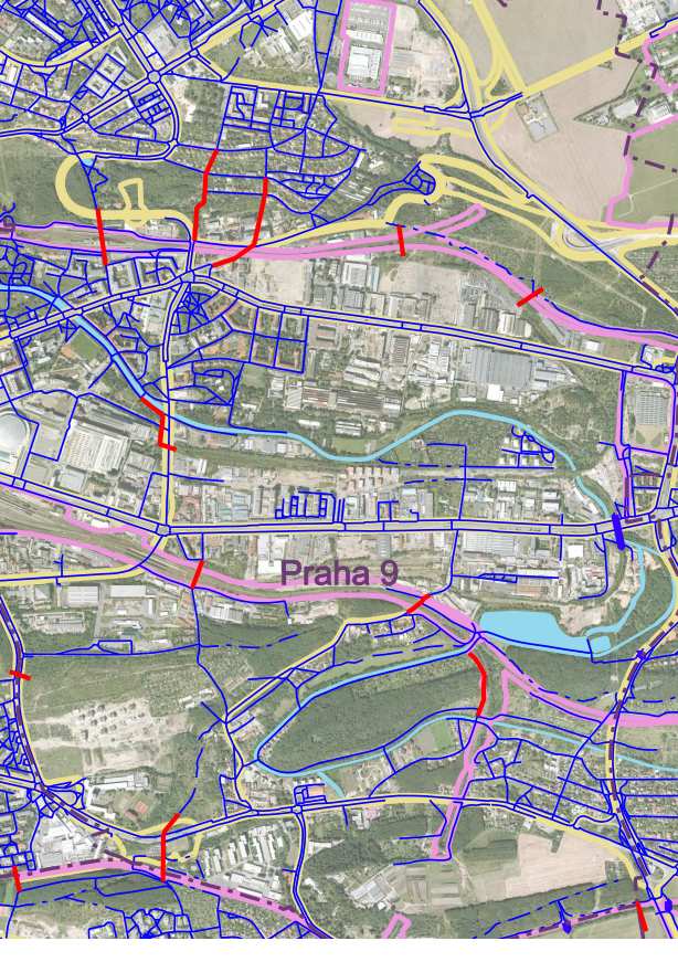 železniční dopravě (železniční stanice Praha-Vysočany a Praha-Libeň, Depo Libeň, navazující infrastruktura), dále silně zatížené silniční tahy s omezeným přístupem (například dopravní uzel Balabenka