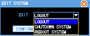 B. Vstupte do [Hlavní menu] [Opustit] a zvolte [Vypnout systém] Náhlé vypnutí systému POZOR: vždy se snažte vyhnout přímému vypnutí bez předchozího vypnutí systému.