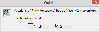 Volba normy Jelikož veškeré prvky v zadání mají shodný materiál, můžeme použít nástroj "Společné zadávání materiálu" a zadat pevnostní třídy pro všechny prvky spoje.