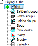 Popis jednotlivých uzlů v zadávacím stromečku V průběhu zadání projdeme všechny uzly zadávacího stromečku a nastavíme hodnoty tak, aby odpovídaly našemu zadání.