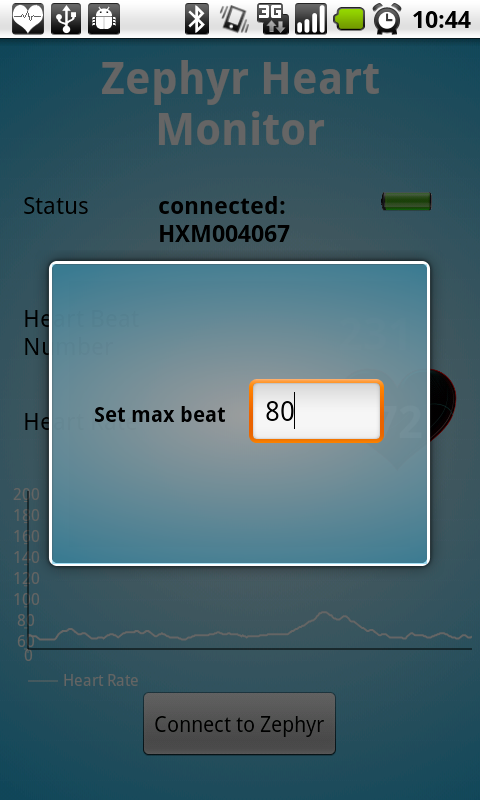 Zephyr Heart Monitor Velmi jednoduchá aplikace zabývající se pouze oblastí srdečního tepu.