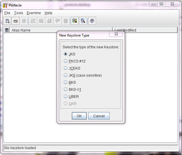 2.3 Vytvoření keystore.jks Keystore je nezbytný pro načtení do SoapUI, protože se jedná o úložiště certifikátů pro Javu. V tomto postupu si ukážeme vytvoření prostřednictvím programu Portecle.