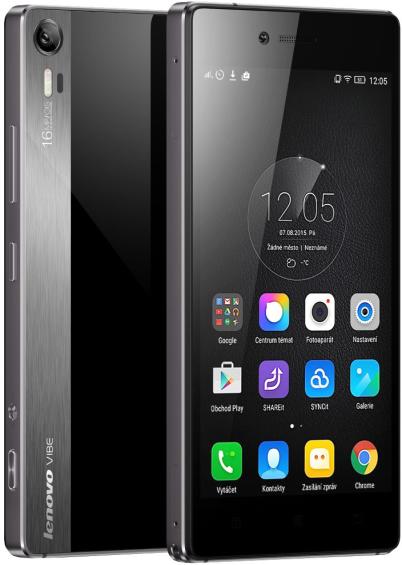 Lenovo Vibe Shot, LTE, šedá (ochranný kryt + folie displeje zdarma) kód czc: 176065 Výkonný, designově zajímavý a prestižně zpracovaný Full HD smartphone Lenovo, úchvatné barvy, brilantní fotoaparát,