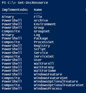 DSC: RESOURCE PROVIDERS Get-DSCResource Další zdroje lze získat: Od MS (DSC Resource Waves) Od komunity (např.