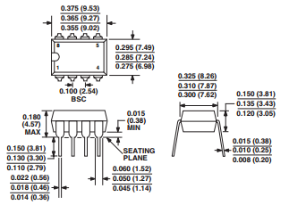 Obr.19 8-Lead Plastic Dual In-Line Package [PDIP] P-Suffix [7] 3.1.3 NE5532 Tím to zesilovačem jsem zesílil výstupní signál z AD620 na vstupního hodnotu do izolačního zesilovače.